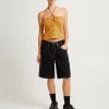 Shop RUSTY Flip Mommy Low Rise Wide Leg Denim Shorts