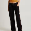 Shop RUSTY Flip Mommy Low Rise Wide Leg Denim Pants