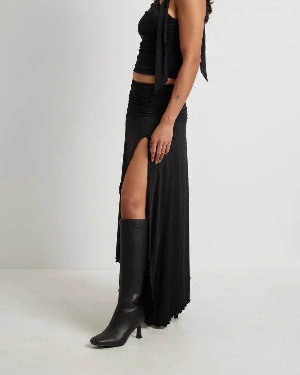 Online ALICE IN THE EVE Florence Fairy Hem Maxi Skirt In Black