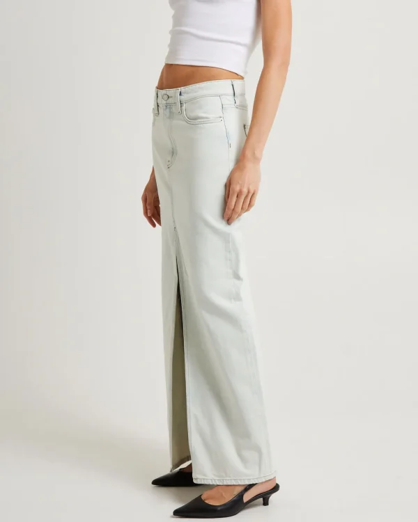 Discount CALVIN KLEIN Front Split Maxi Denim Skirt