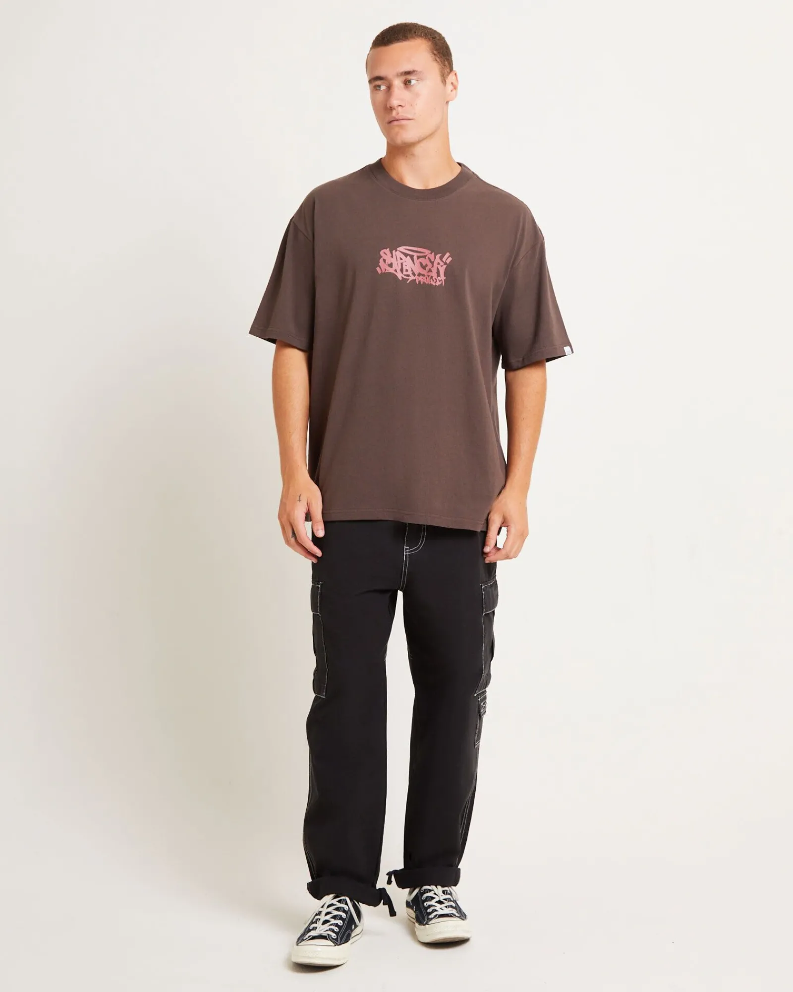 gaffer_surplus_short_slee_2-1.webp Outlet SPENCER PROJECT Gaffer Surplus Short Sleeve T-Shirt In Brown
