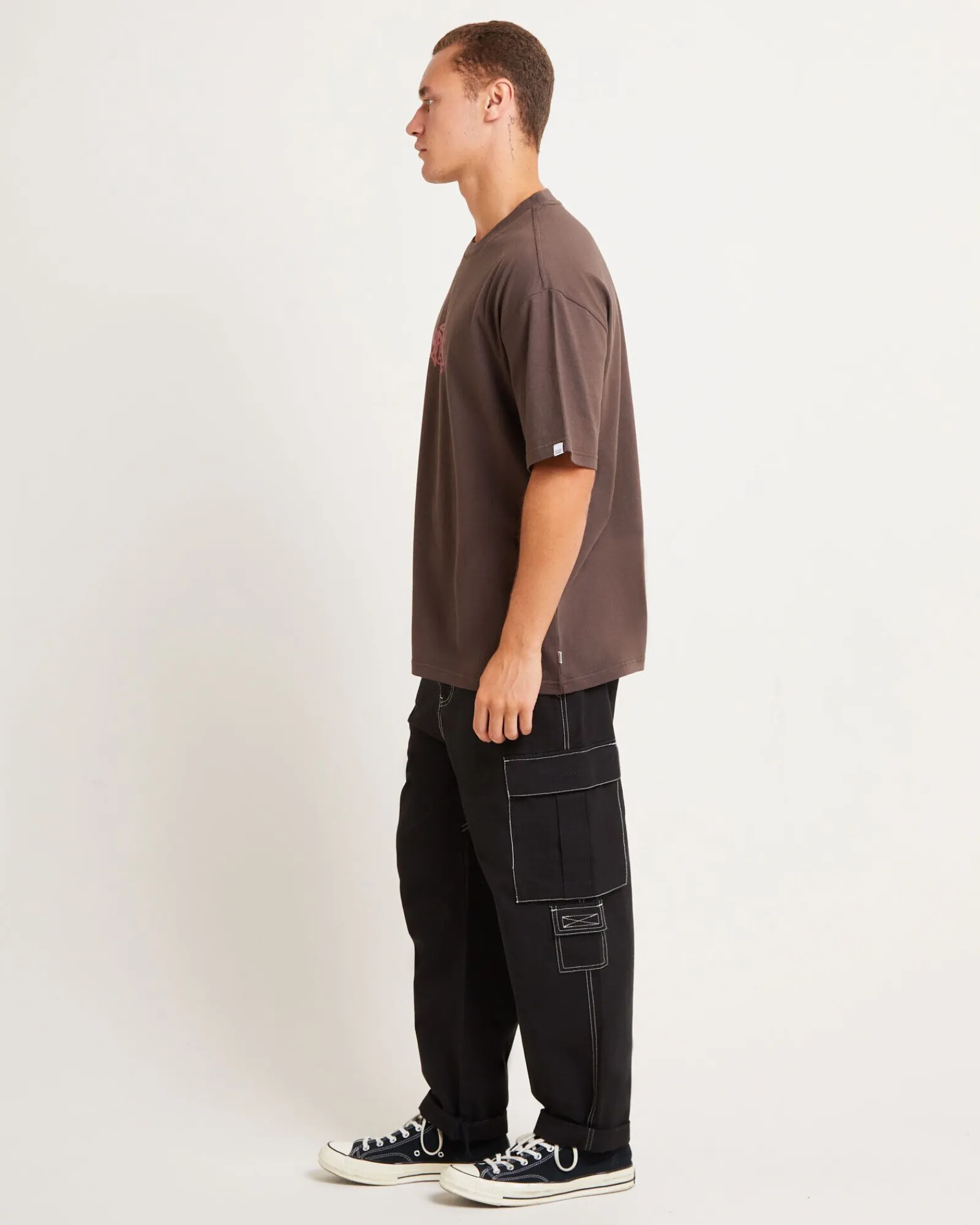 gaffer_surplus_short_slee_3-1.webp Outlet SPENCER PROJECT Gaffer Surplus Short Sleeve T-Shirt In Brown