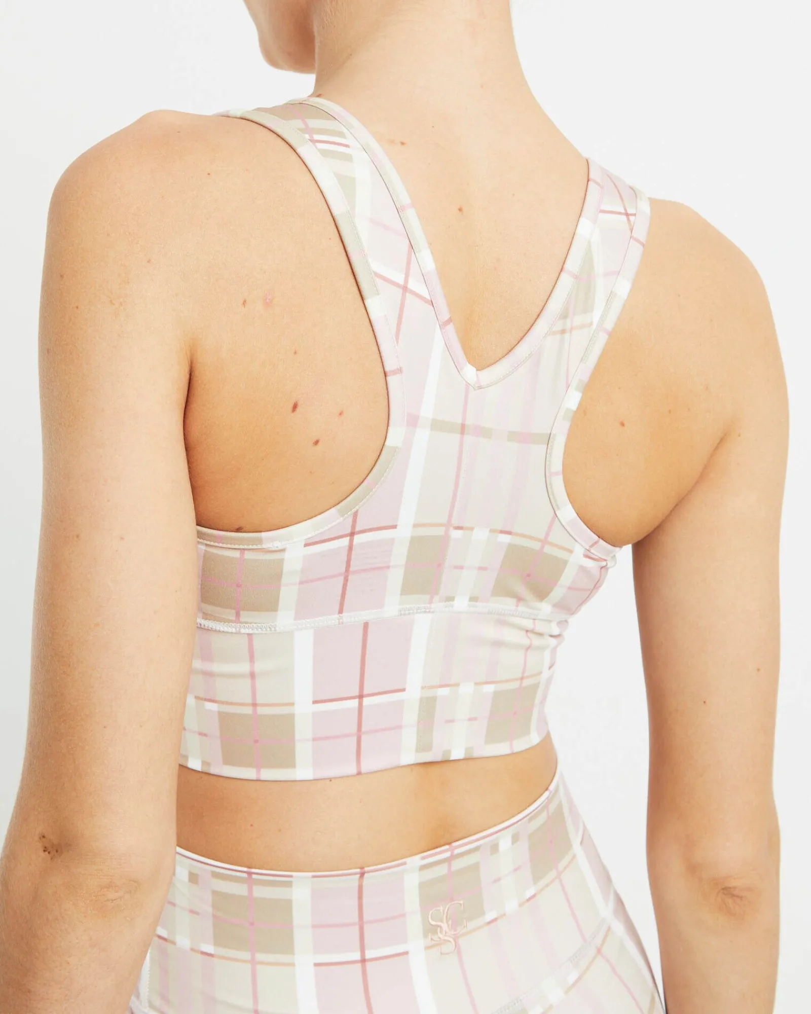 gather_front_crop_top_in__5.webp Sale SUBTITLED SPORTS CLUB Gather Front Crop Top In Pink Check