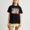 Store INSIGHT Glitter Floral Boyfriend T-Shirt