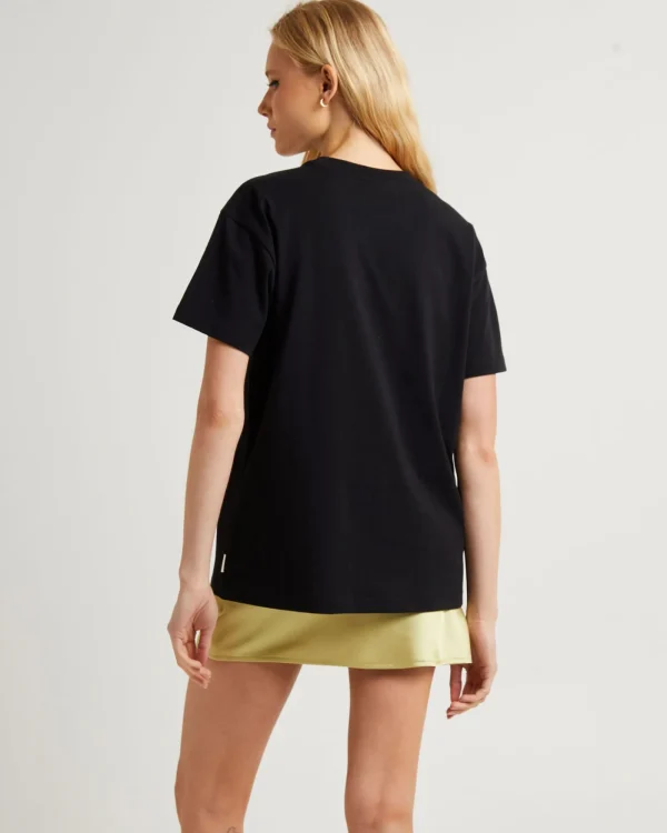 Store INSIGHT Glitter Floral Boyfriend T-Shirt