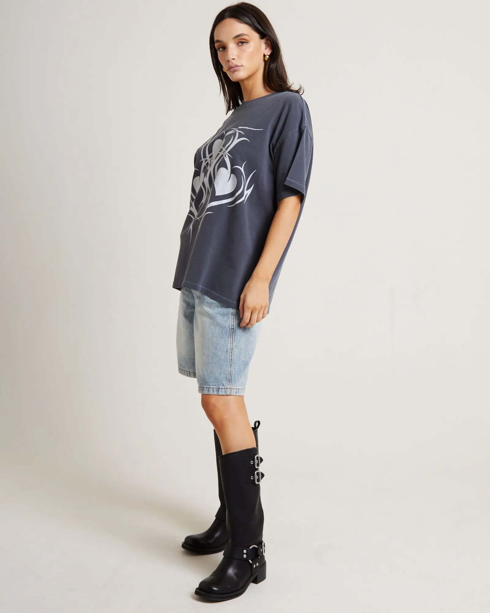 goth_heart_oversized_tee__3.webp Discount NEON HART Goth Heart Oversized Tee In Vintage Charcoal