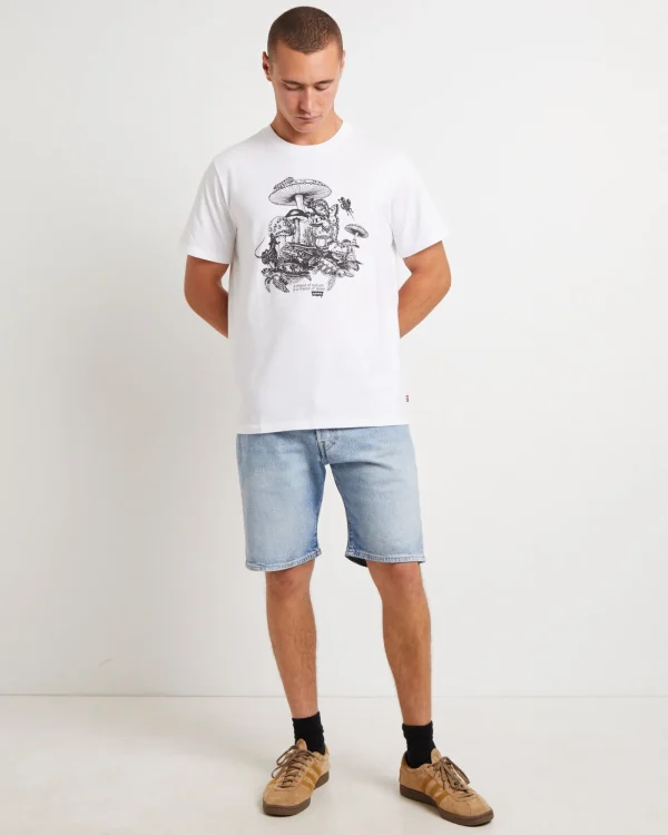 Best LEVIS Graphic Crewneck Short Sleeve T-Shirt In Friend Of Nature White