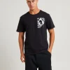 New CALVIN KLEIN Graphic Short Sleeve T-Shirt Modern Metals Black