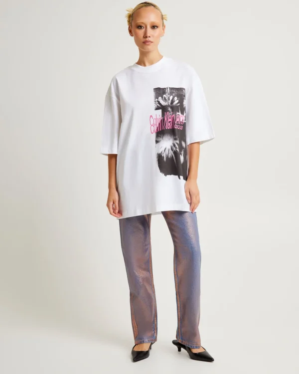 Sale CALVIN KLEIN Graphic Tee Disrupted Floral