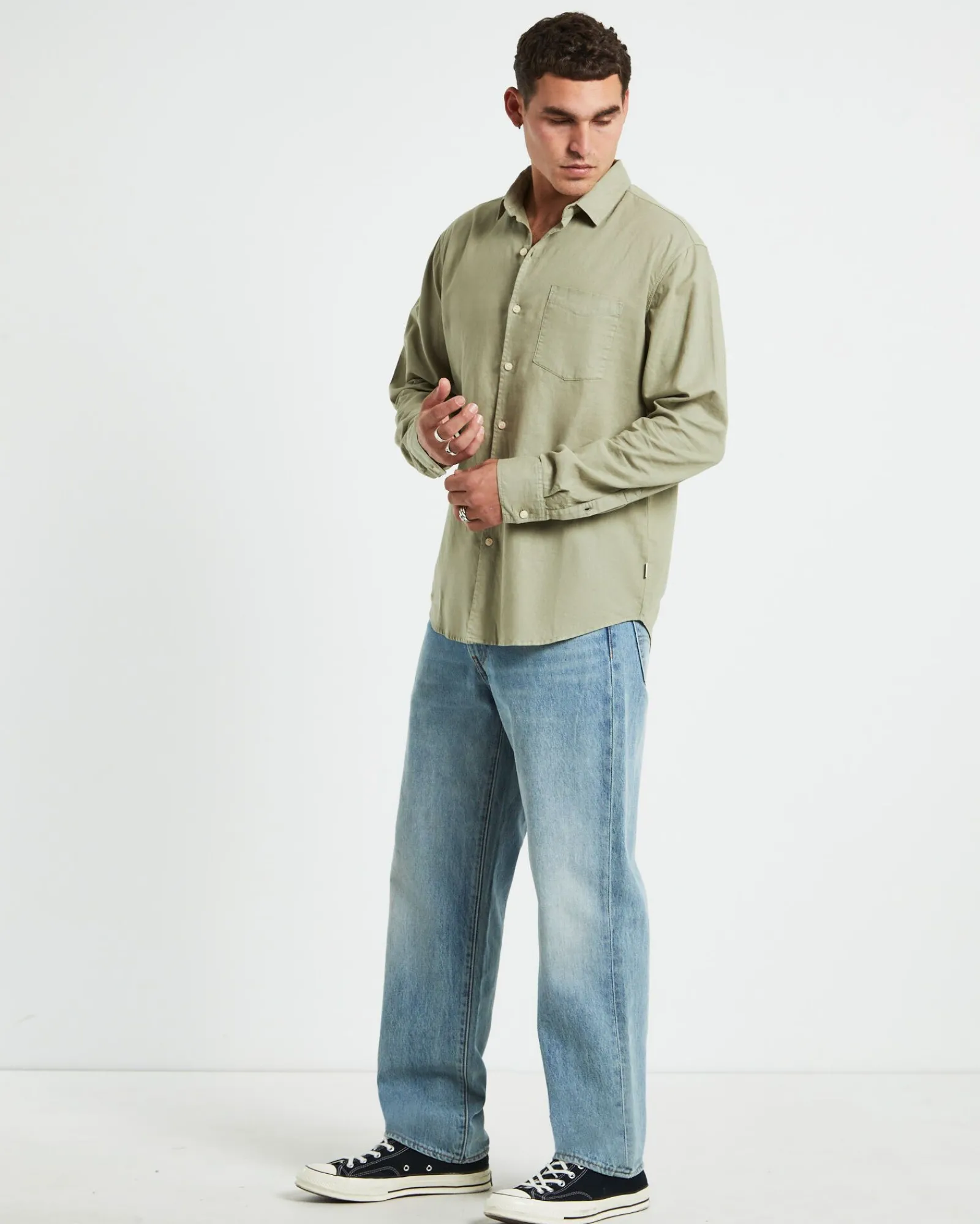 grover_long_sleeve_linen__2-1.webp Discount ARVUST Grover Long Sleeve Linen Shirt Moss