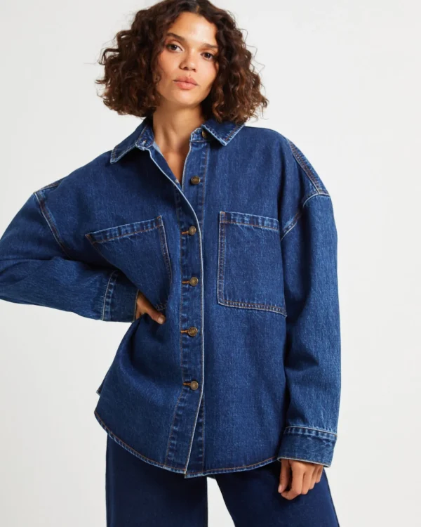 Flash Sale INSIGHT Hailey Denim Shirt Jacket