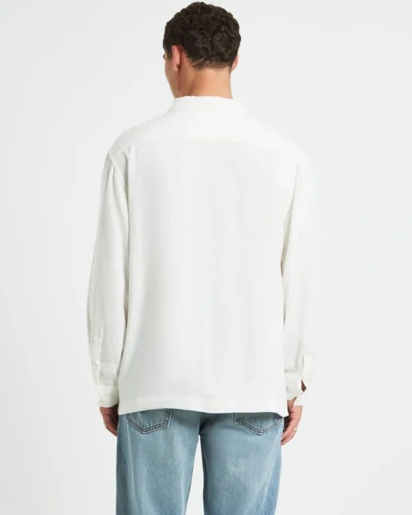 Cheap ARVUST Harrison Linen Long Sleeve Shirt In White
