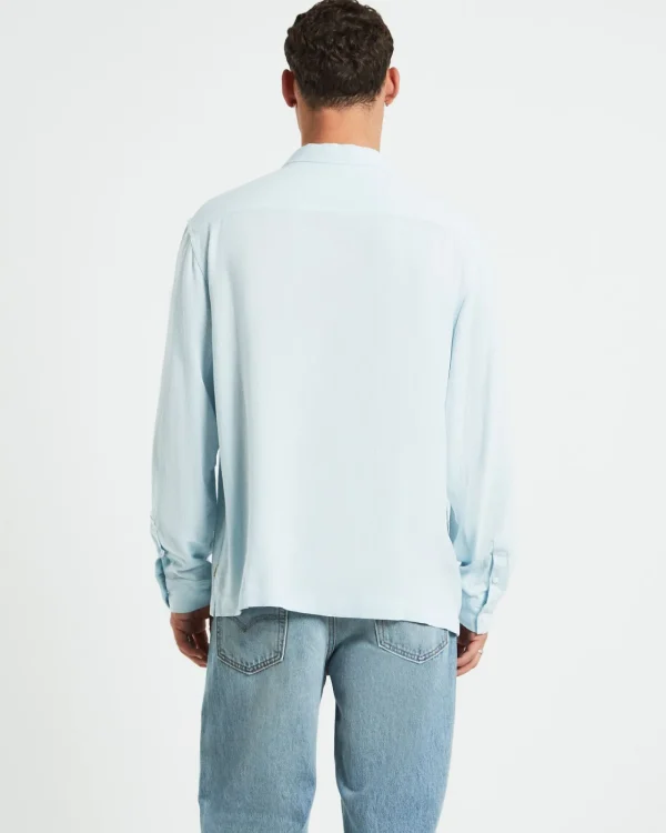Outlet ARVUST Harrison Linen Long Sleeve Shirt In Sky Blue