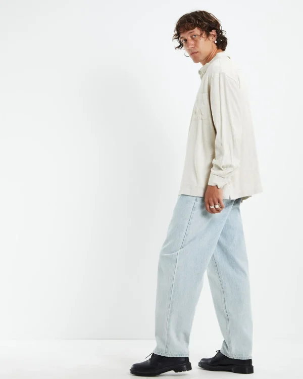 Outlet ARVUST Harrison Linen Long Sleeve Shirt Natural