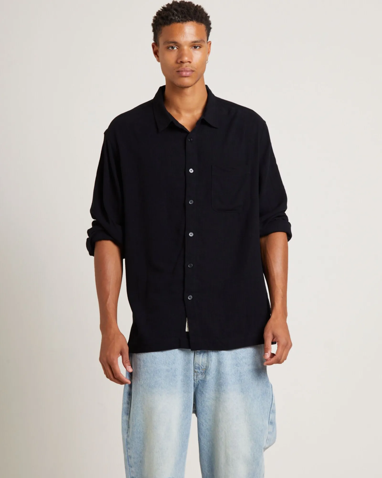 harrison_linen_long_sleev_4-1.webp Cheap ARVUST Harrison Linen Long Sleeve Shirt In Black