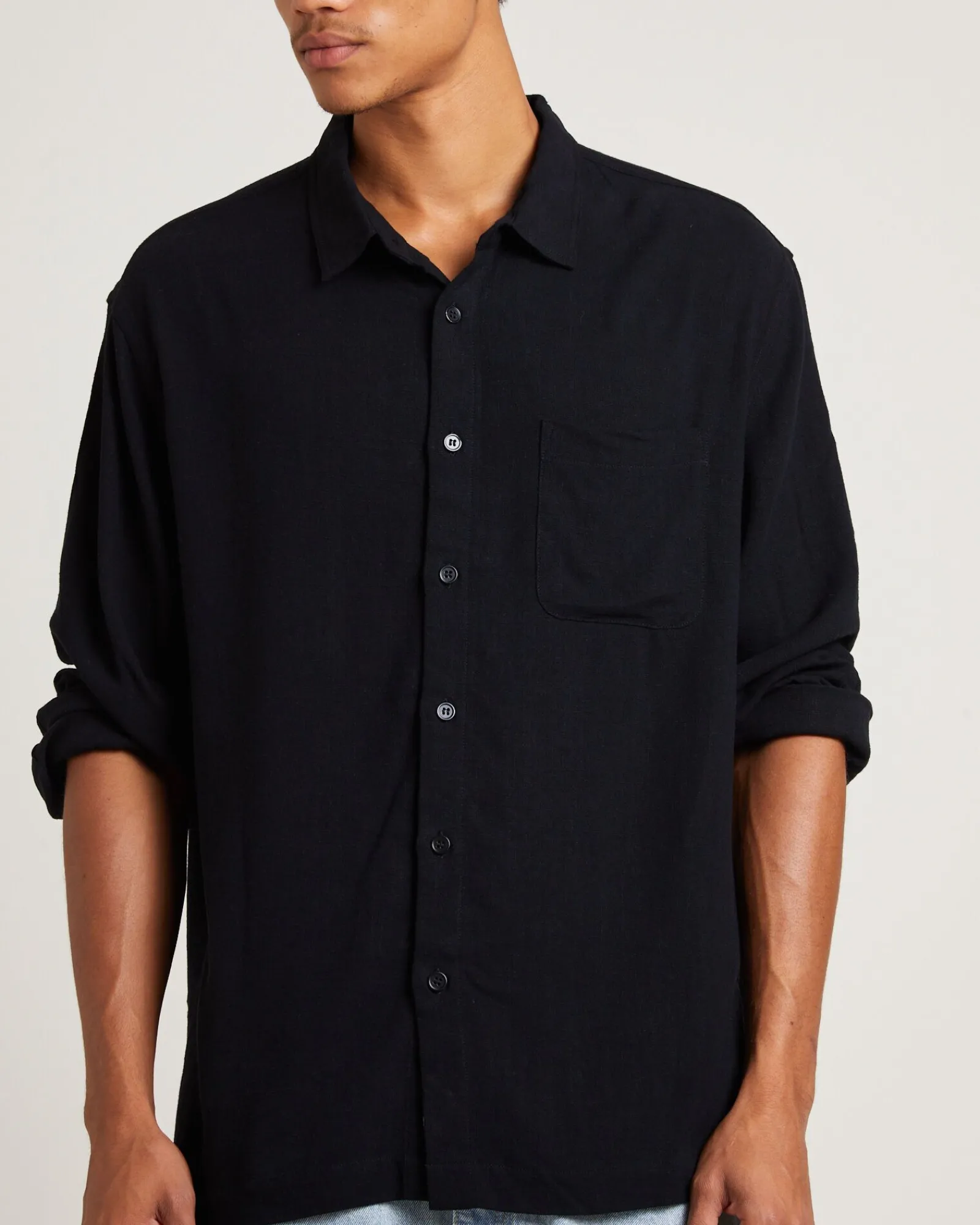 harrison_linen_long_sleev_5-1.webp Cheap ARVUST Harrison Linen Long Sleeve Shirt In Black