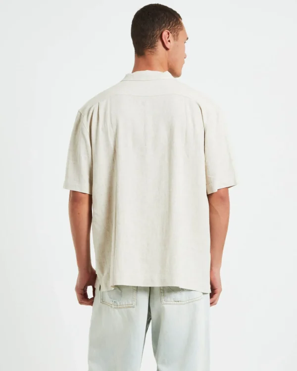 Sale ARVUST Harrison Linen Short Sleeve Resort Shirt In Natural