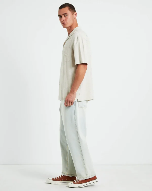 Sale ARVUST Harrison Linen Short Sleeve Resort Shirt In Natural