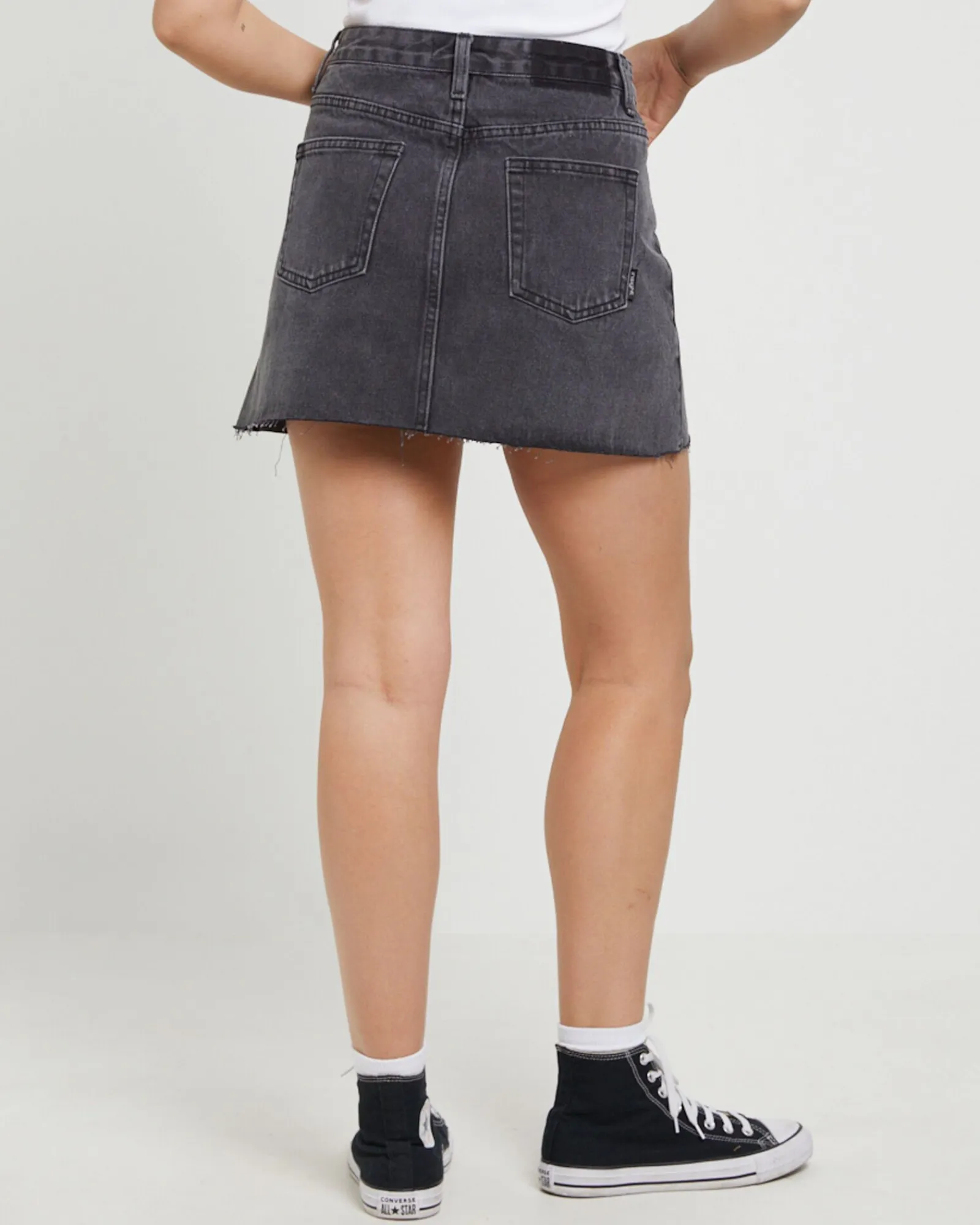 hattie_denim_mini_skirt_i_1.webp Flash Sale INSIGHT Hattie Denim Mini Skirt In After Dark Black