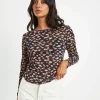 Clearance AFENDS Hazey Recycled Sheer Long Sleeve Top In Black Floral