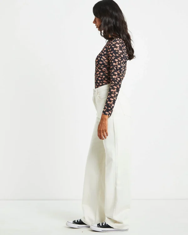 Clearance AFENDS Hazey Recycled Sheer Long Sleeve Top In Black Floral