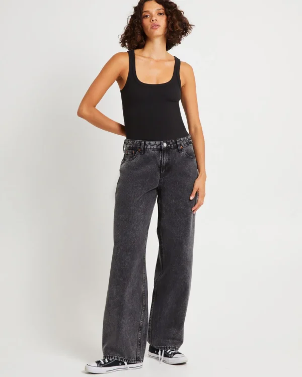 Shop DR DENIM Hill Jeans Marble Black