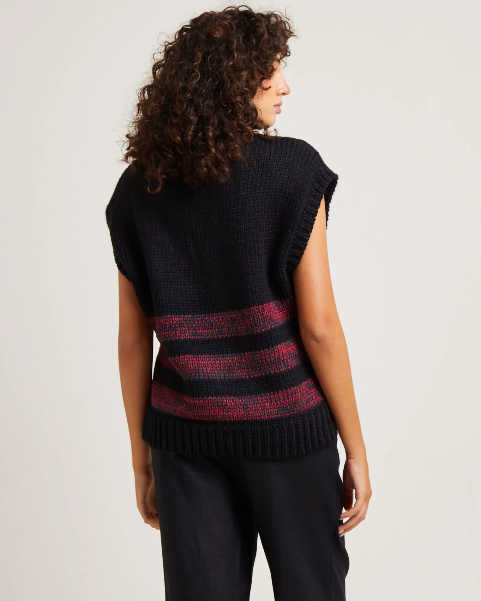 hockney_stripe_knit_vest__1.webp Shop INSIGHT Hockney Stripe Knit Vest Black