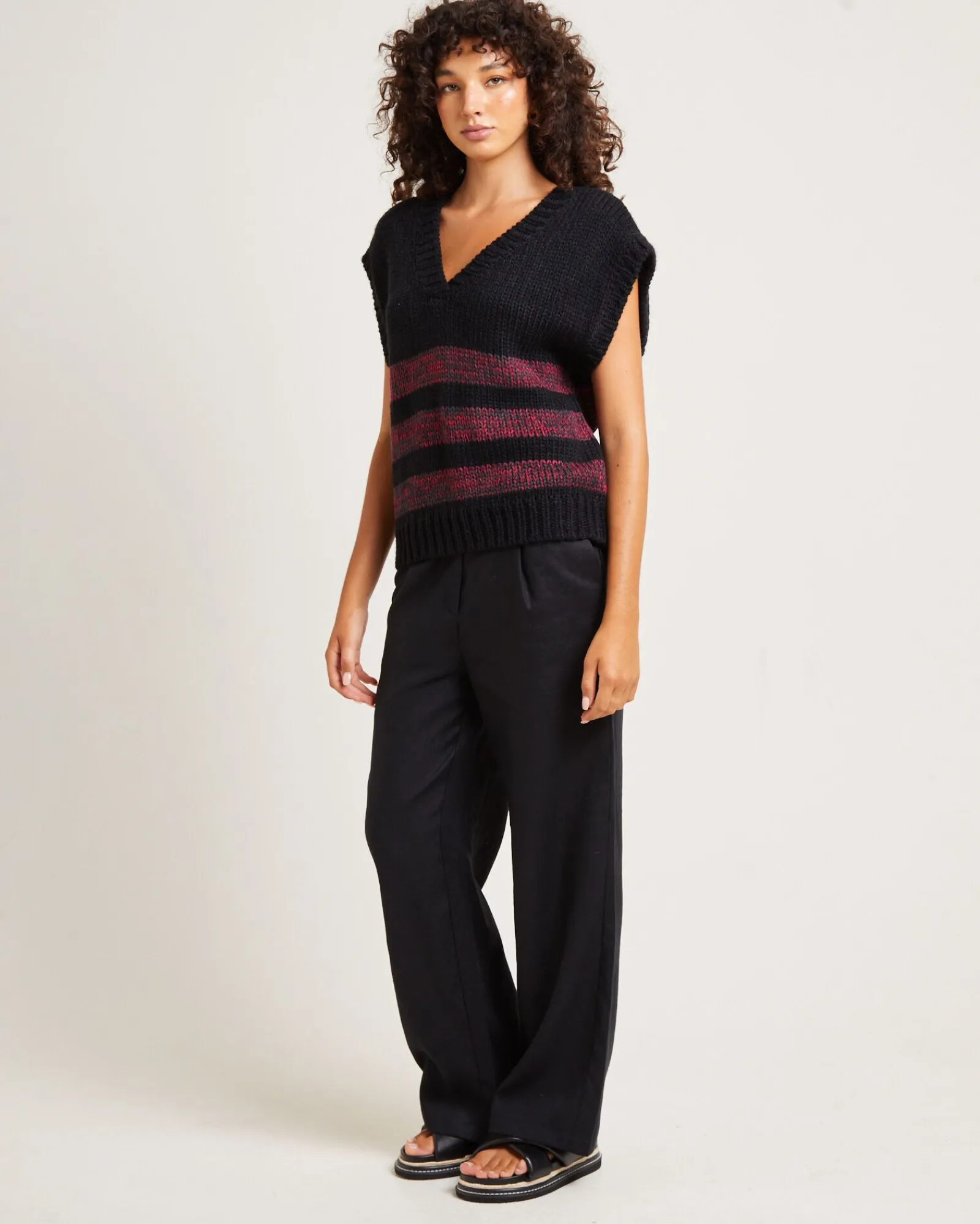 hockney_stripe_knit_vest__3.webp Shop INSIGHT Hockney Stripe Knit Vest Black