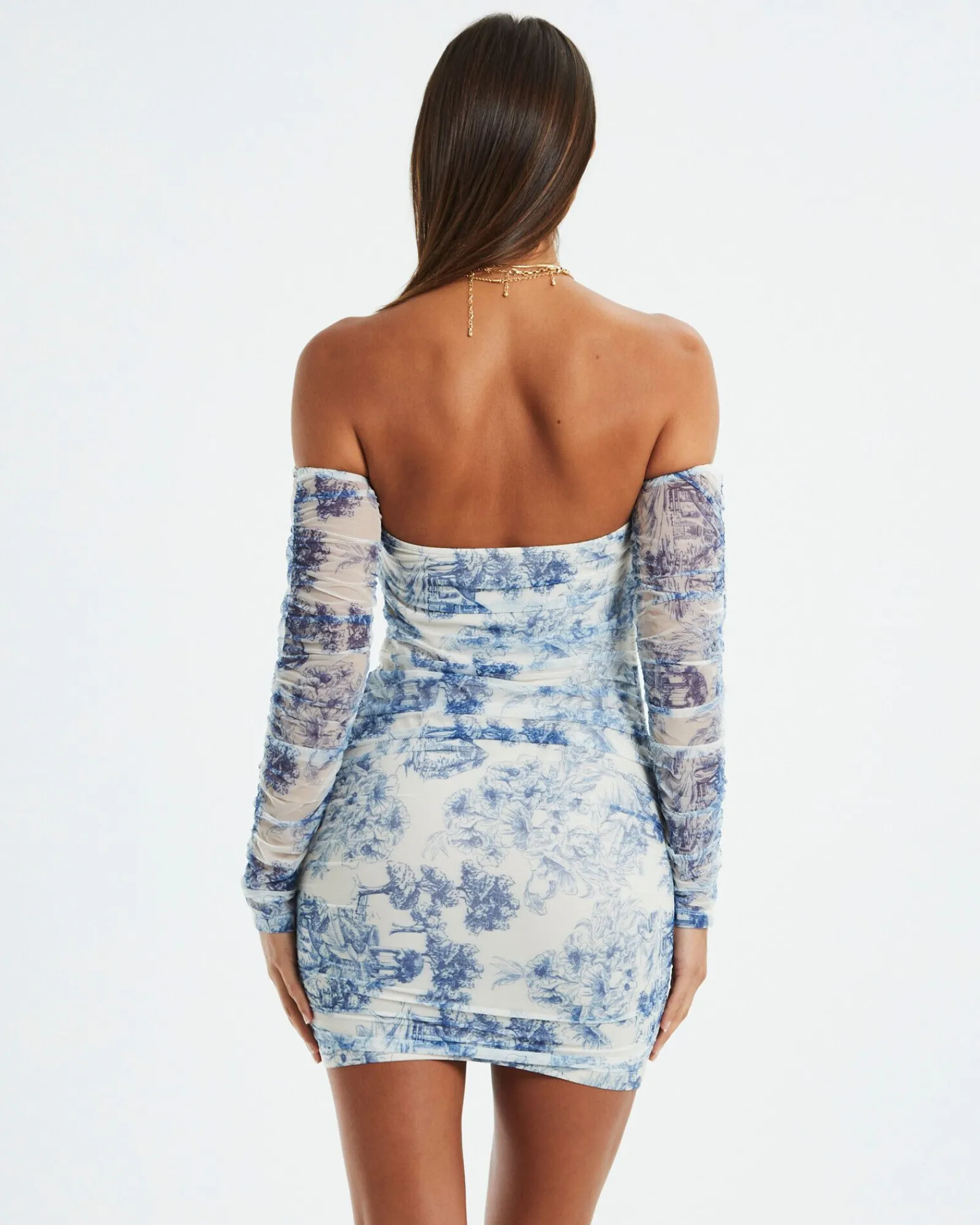 holly_toile_print_gathere_1.webp Cheap ALICE IN THE EVE Holly Toile Print Gathered Dress Assorted