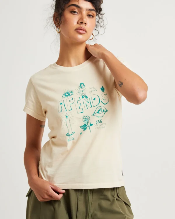 Fashion AFENDS Homeroom Recycled Classic Tee Sesame