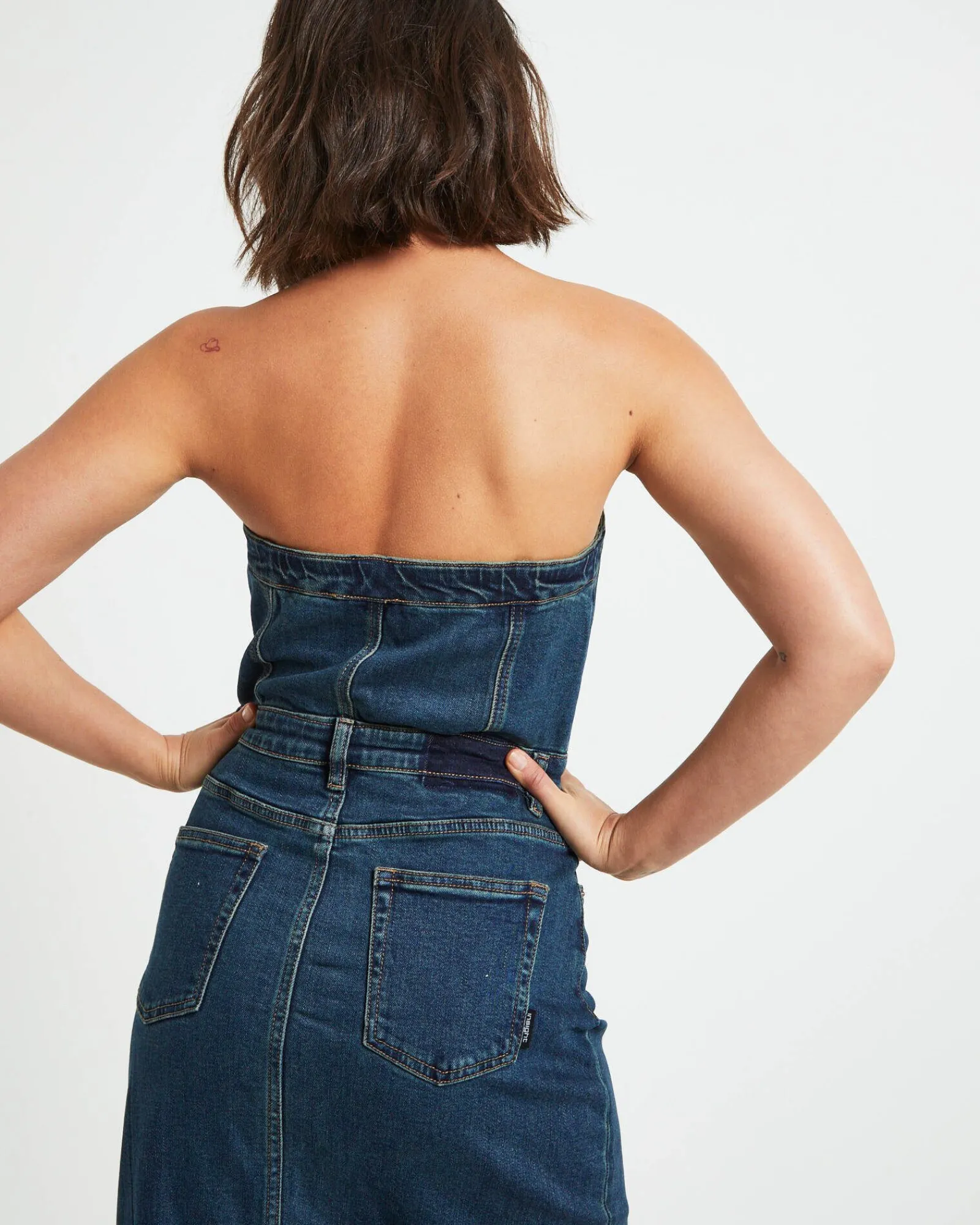 howdy_denim_tube_midi_dre_4.webp Flash Sale INSIGHT Howdy Denim Tube Midi Dress In Vintage Blue