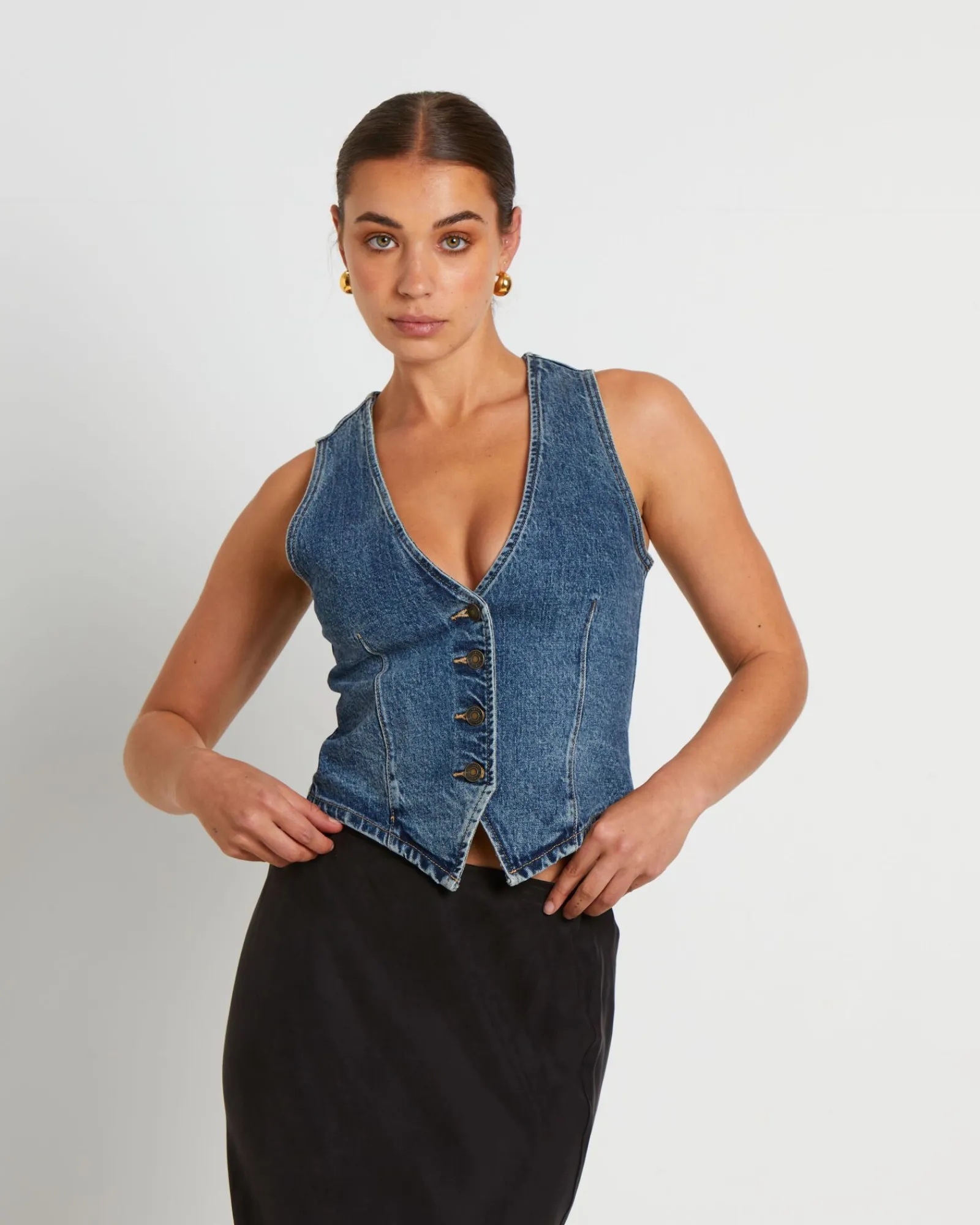 howdy_denim_vest_in_grung_0.webp Discount INSIGHT Howdy Denim Vest In Grunge Blue
