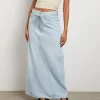 Hot LEVIS Iconic Long Denim Belt Skirt In So Called Pants Blue