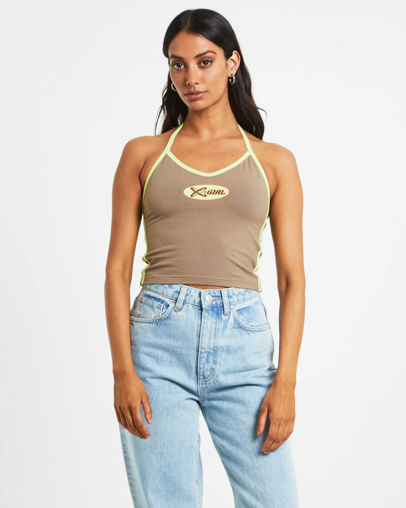 infinity_halter_top_in_ta_0.webp Online X GIRL Infinity Halter Top In Taupe Brown
