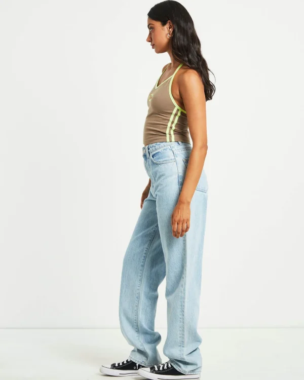 Online X GIRL Infinity Halter Top In Taupe Brown