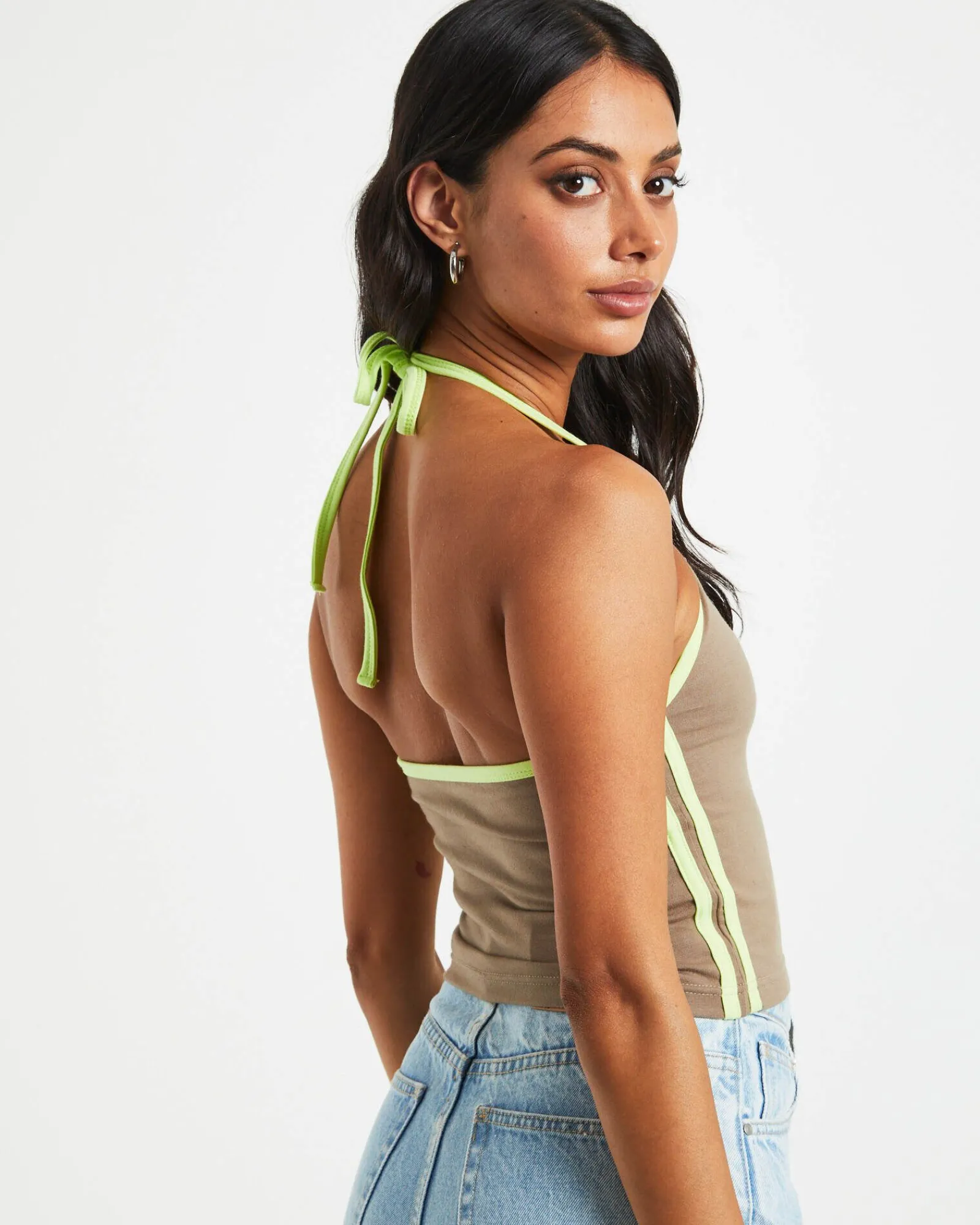 infinity_halter_top_in_ta_4.webp Online X GIRL Infinity Halter Top In Taupe Brown