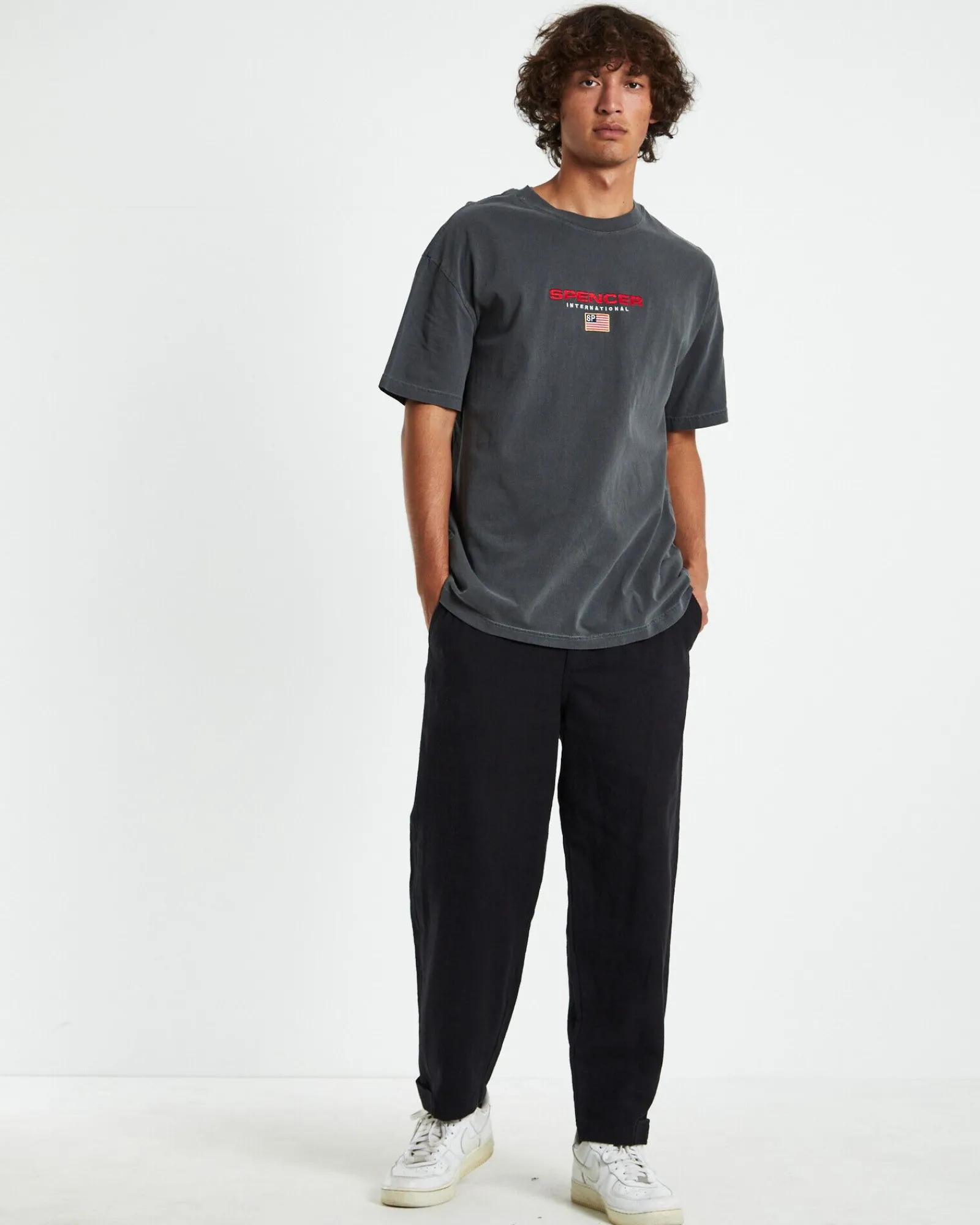 international_tshirt_blac_2.webp Online SPENCER PROJECT International T-Shirt Black