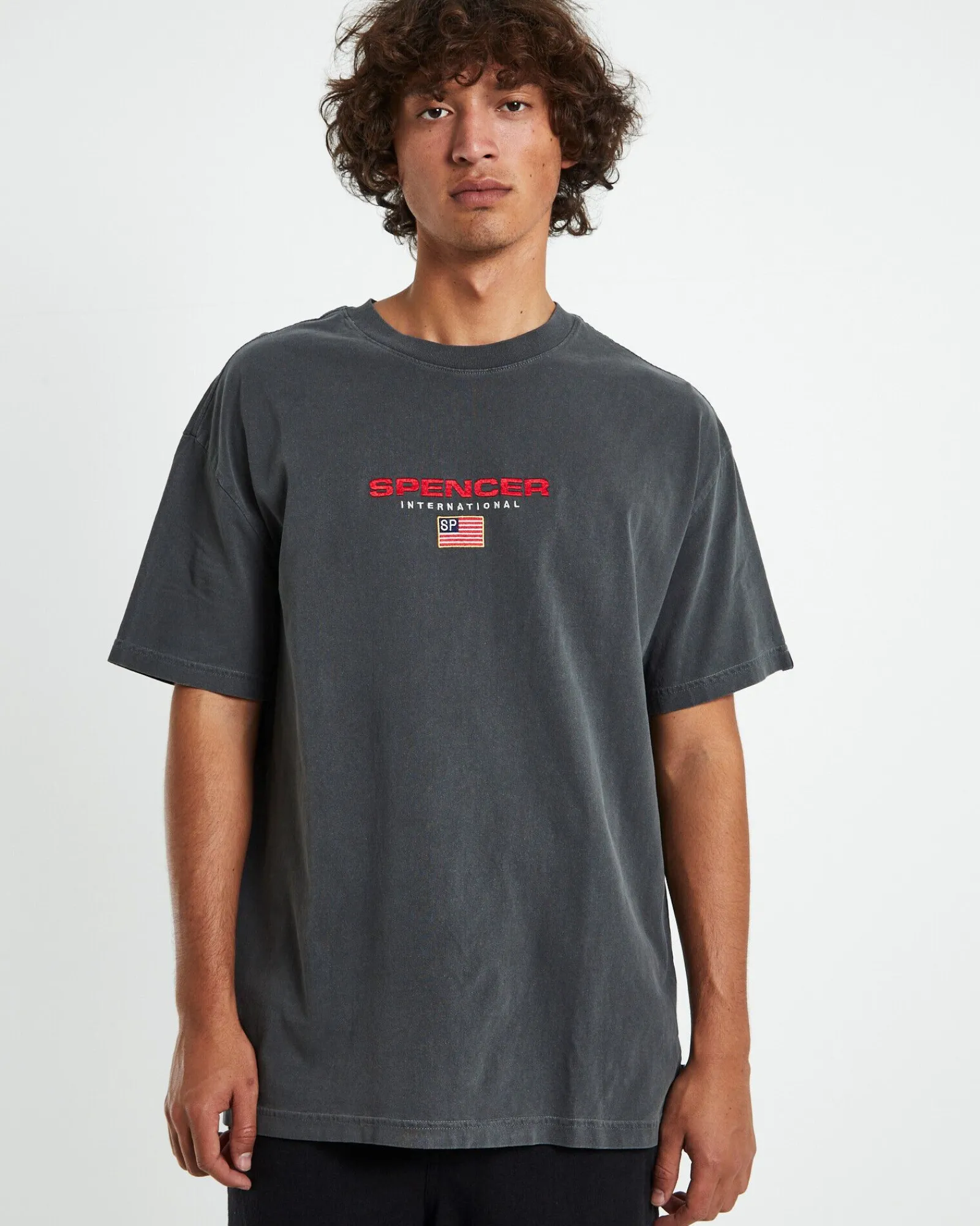international_tshirt_blac_4.webp Online SPENCER PROJECT International T-Shirt Black