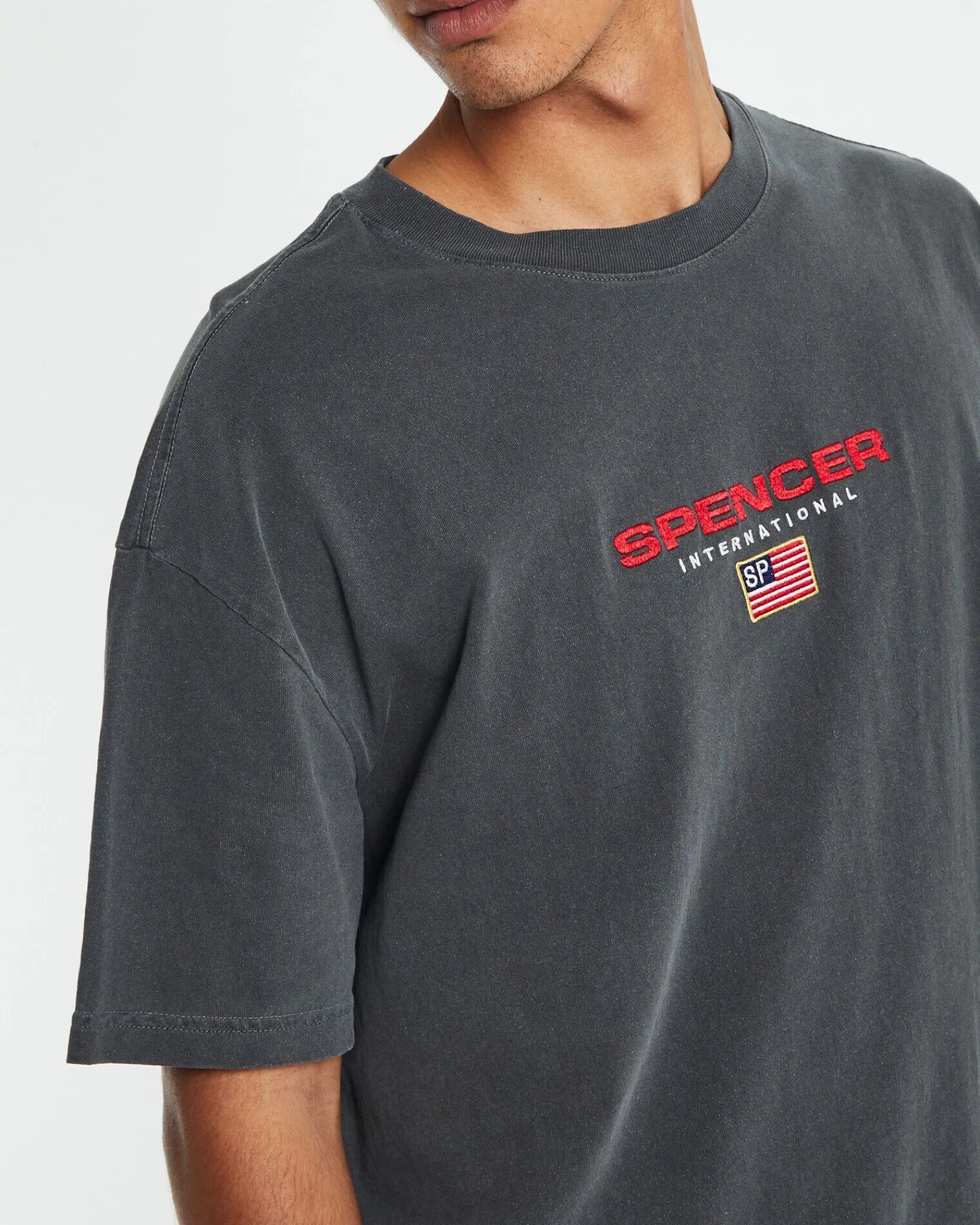 international_tshirt_blac_5.webp Online SPENCER PROJECT International T-Shirt Black
