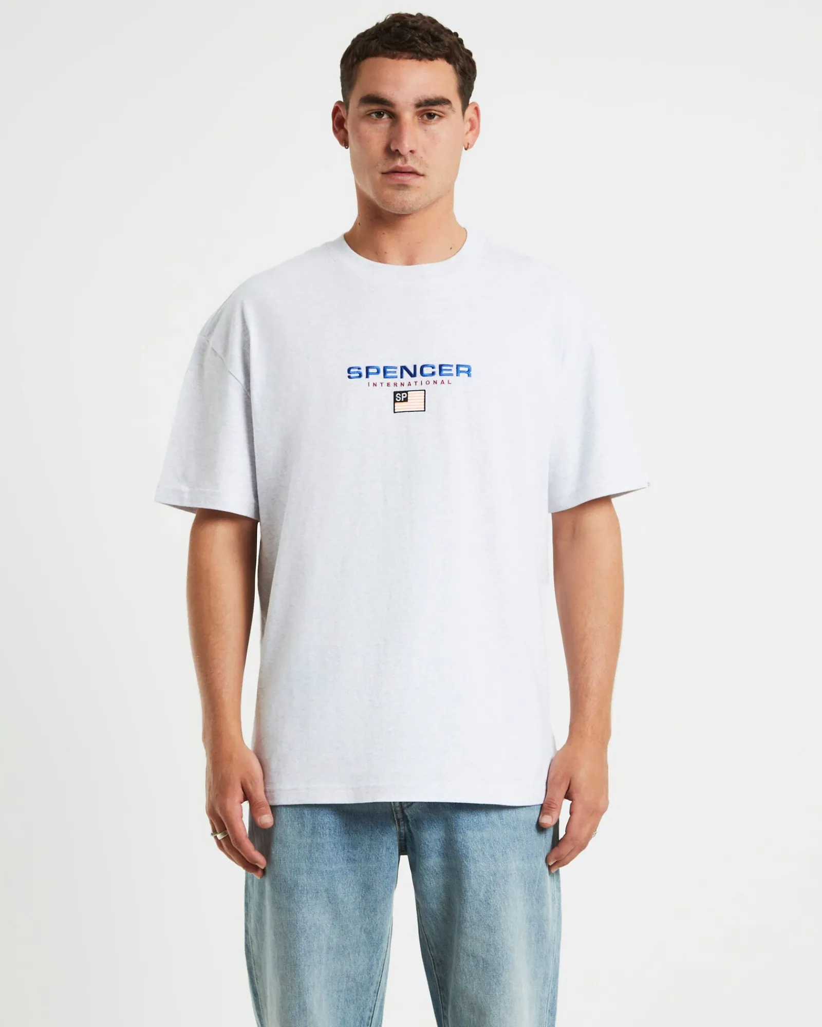 international_tshirt_fros_0.webp Store SPENCER PROJECT International T-Shirt Frost Marle Grey