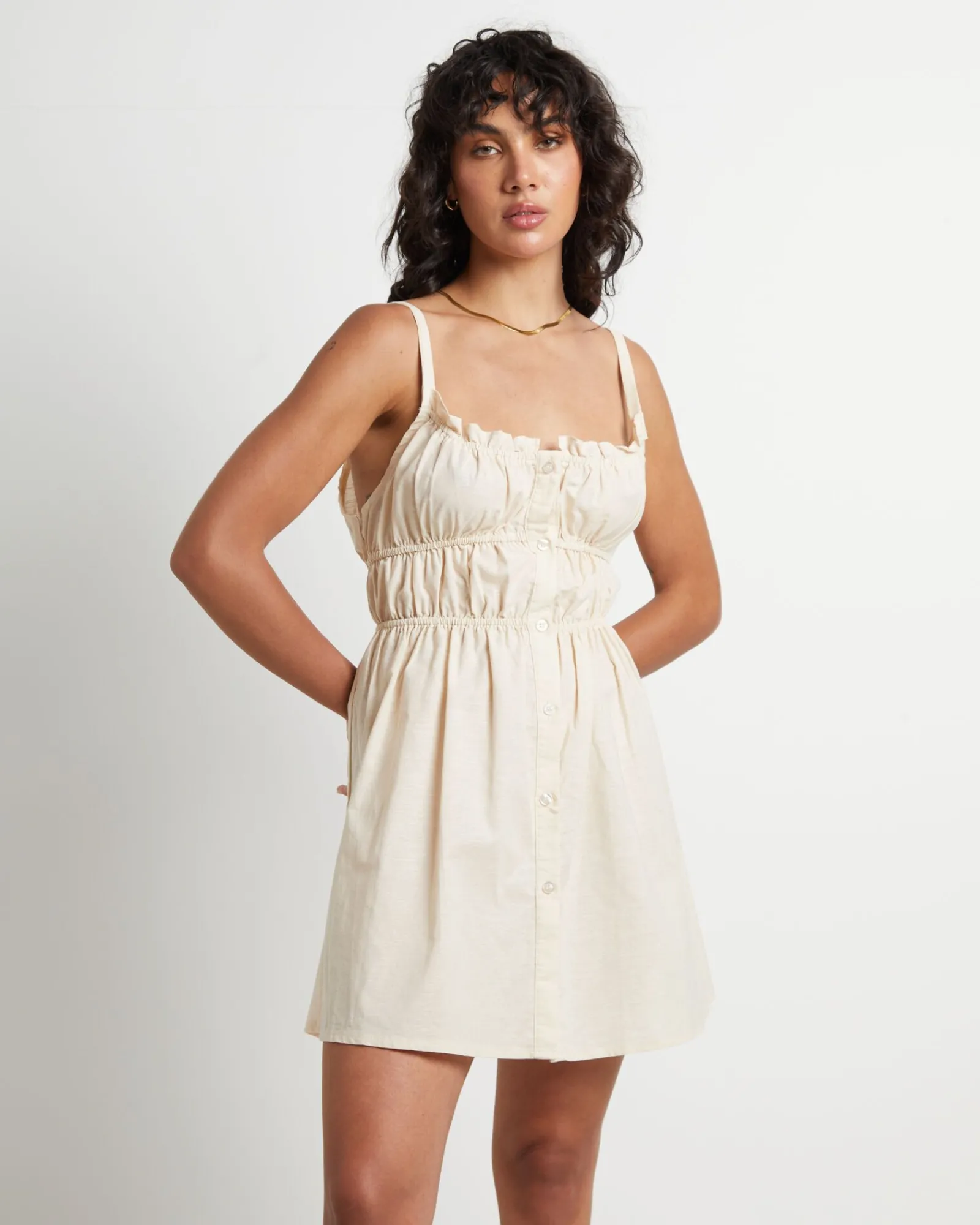 isabella_mini_dress_in_be_2.webp Online SNDYS Isabella Mini Dress In Beige
