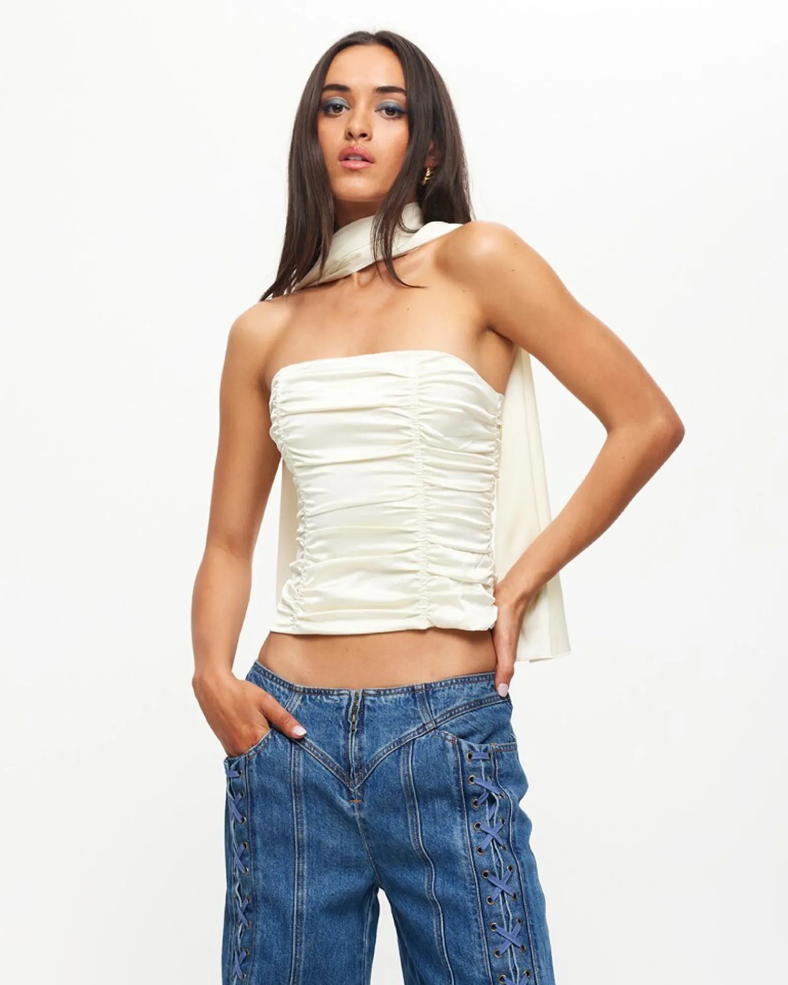 island_bodice_in_cornsilk_0.webp Online LIONESS Island Bodice In Cornsilk