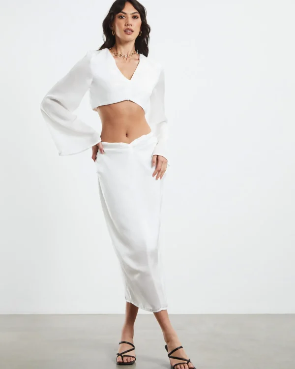 Cheap SNDYS Jada Skirt White