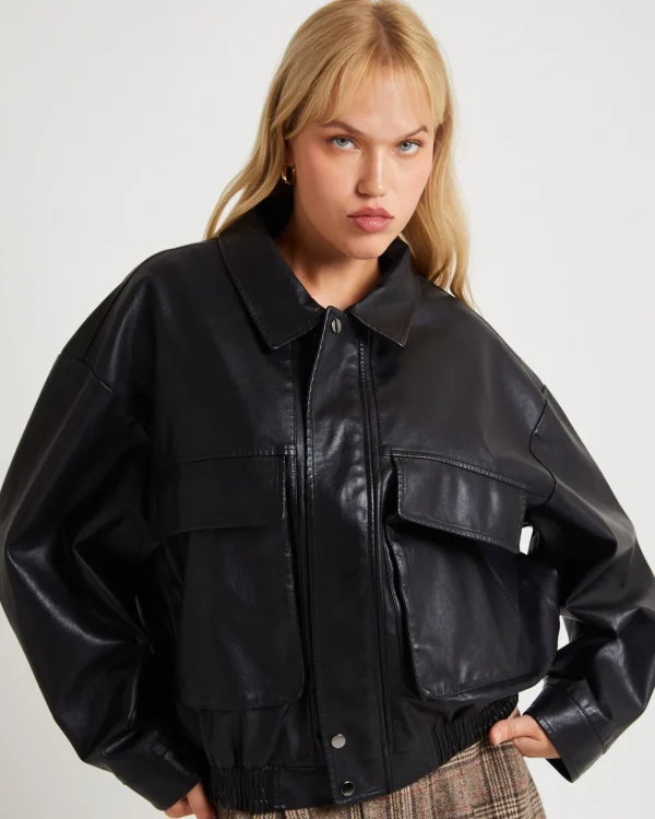 Shop ALICE IN THE EVE Jen Oversized Patch Pocket Jacket