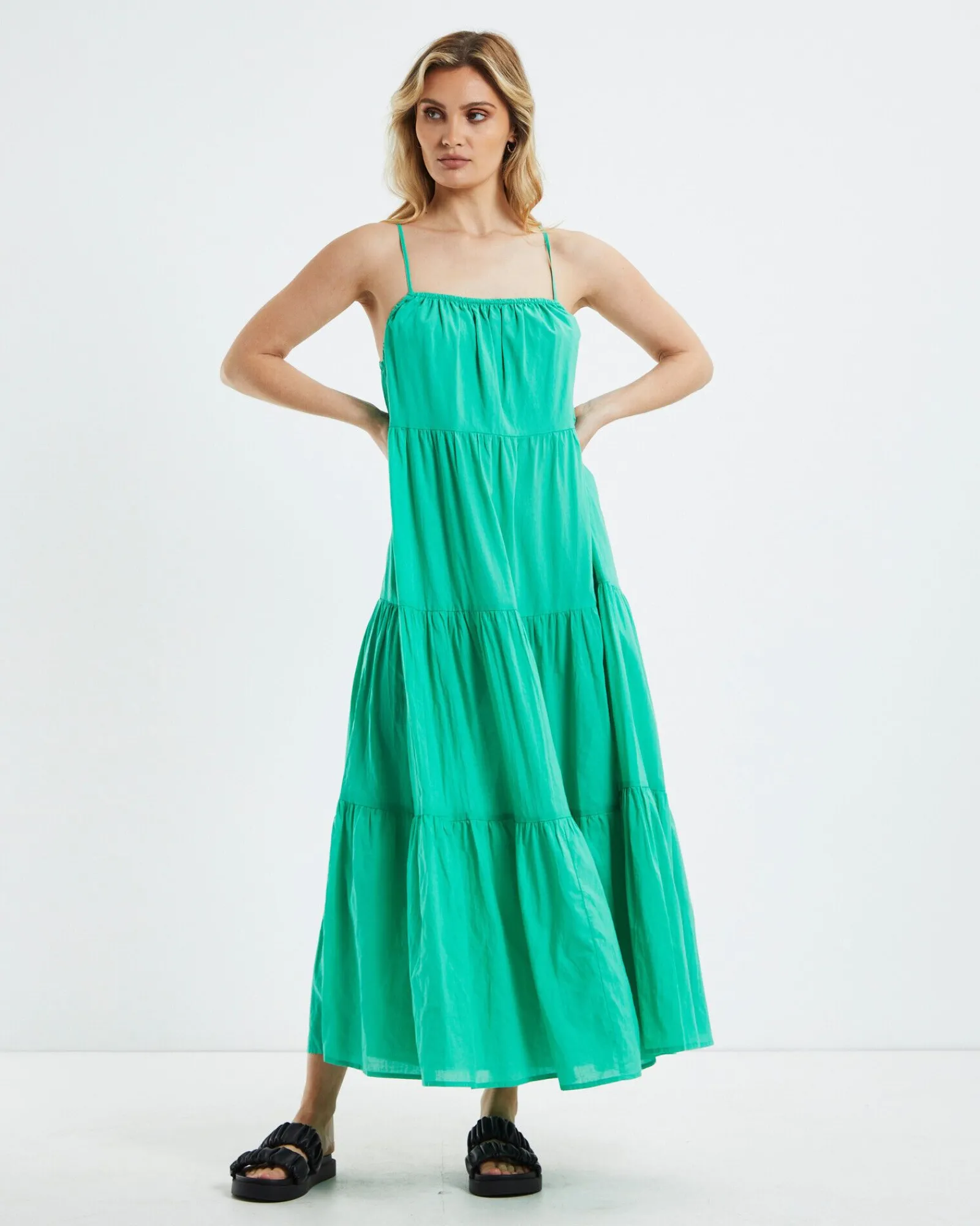 jenna_maxi_dress_green_2.webp Outlet CHARLIE HOLIDAY Jenna Maxi Dress Green