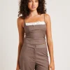 Clearance ALICE IN THE EVE Jenna Pinstripe Ruched Top