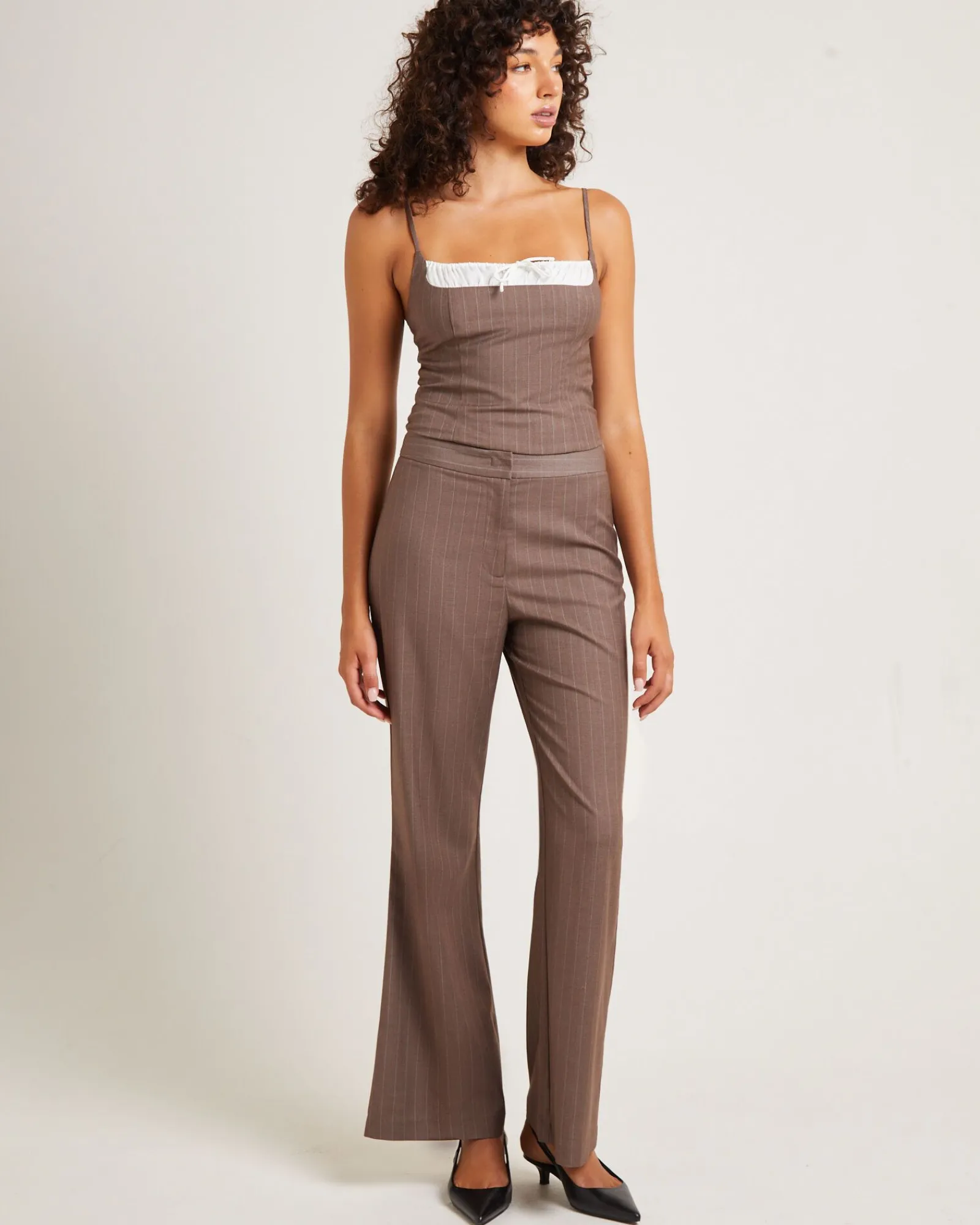 jenna_pinstripe_straight__1.webp Store ALICE IN THE EVE Jenna Pinstripe Straight Pants Chocolate