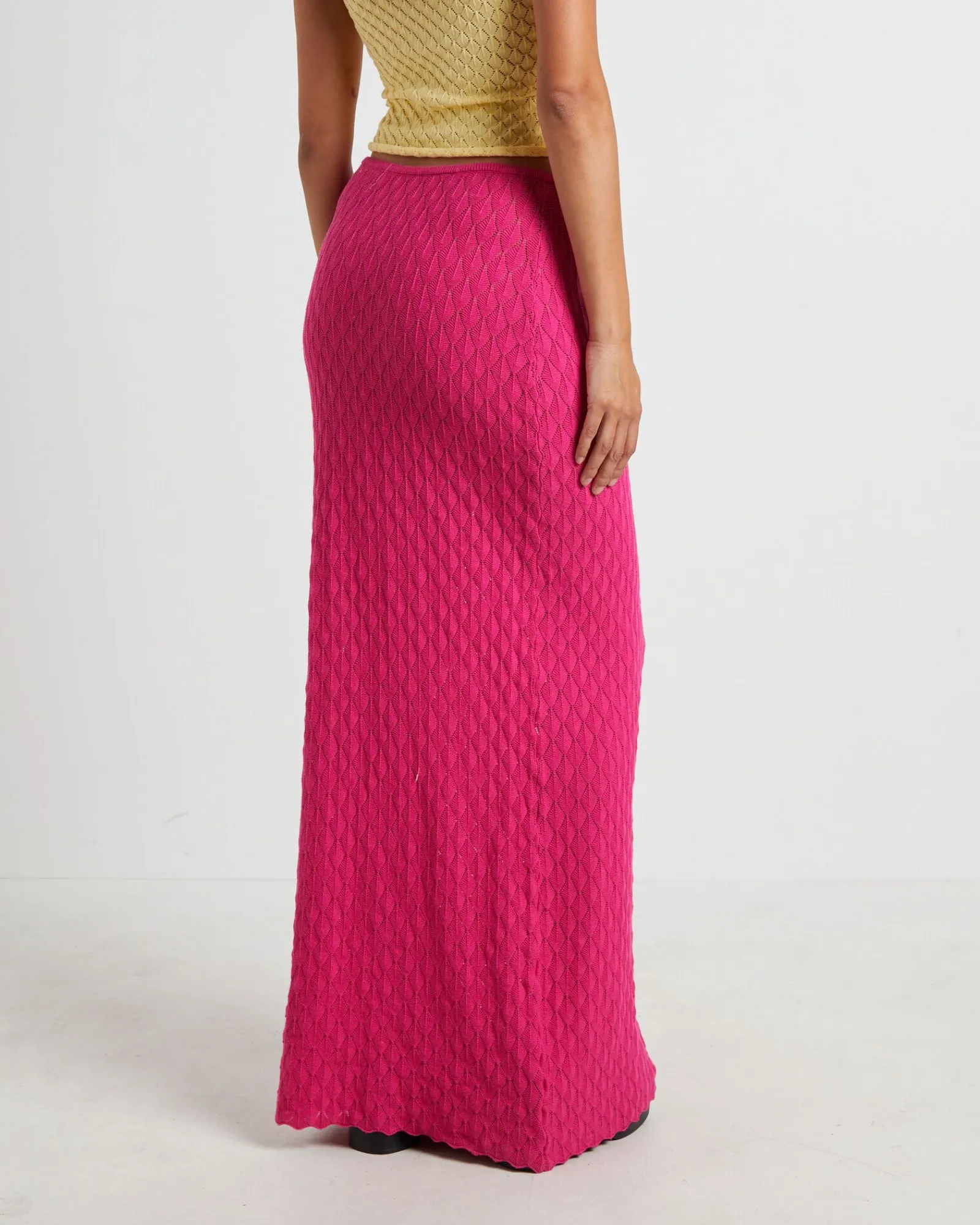 josie_crochet_maxi_skirt__1.webp Cheap SUBTITLED Josie Crochet Maxi Skirt In Lipstick Pink