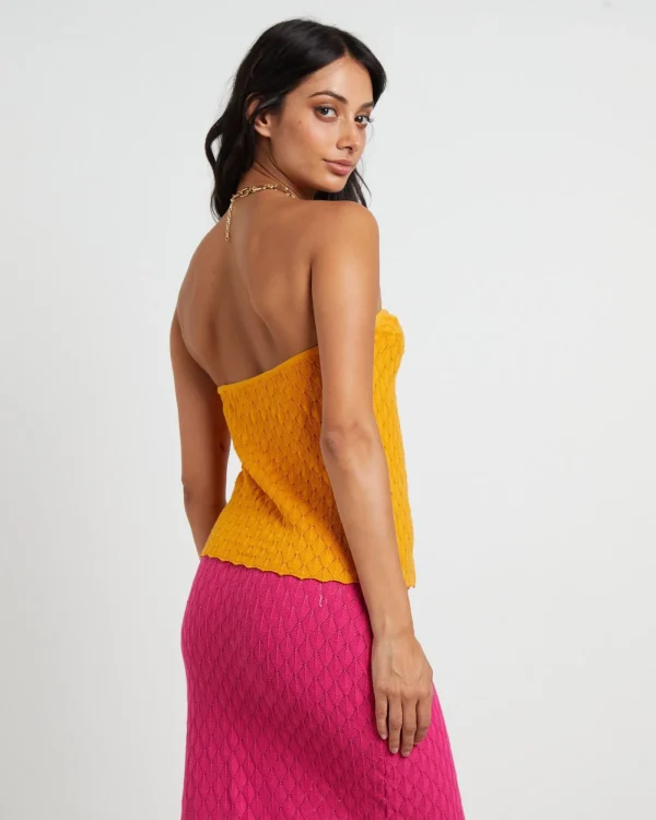 Flash Sale SUBTITLED Josie Crochettie Front Top In Mango