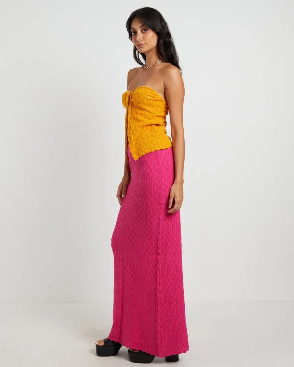 Flash Sale SUBTITLED Josie Crochettie Front Top In Mango